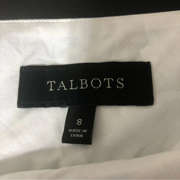 5/$25 
Talbots Floral Skirt Turquoise White 8 Stripes Flower  Side Zipper - Picture 2 of 8